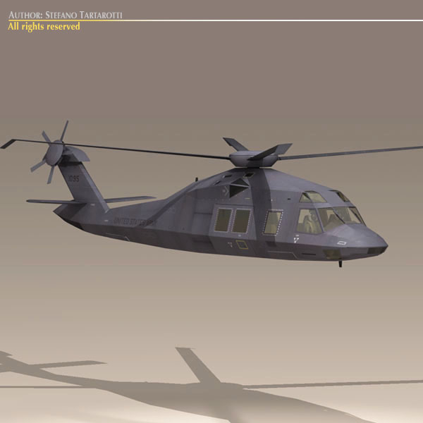 MH60 Stealth Blackhawk 3D model_3