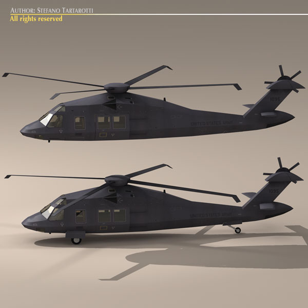 MH60 Stealth Blackhawk 3D model_7