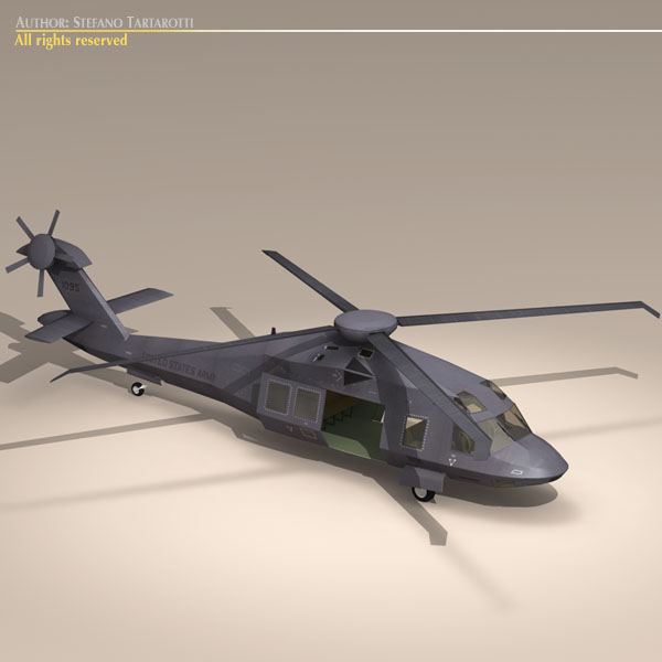 MH60 Stealth Blackhawk 3D model_5