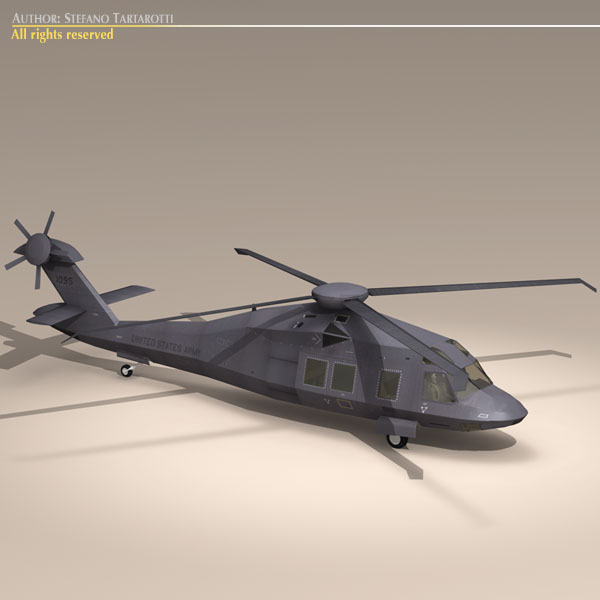 MH60 Stealth Blackhawk 3D model_4