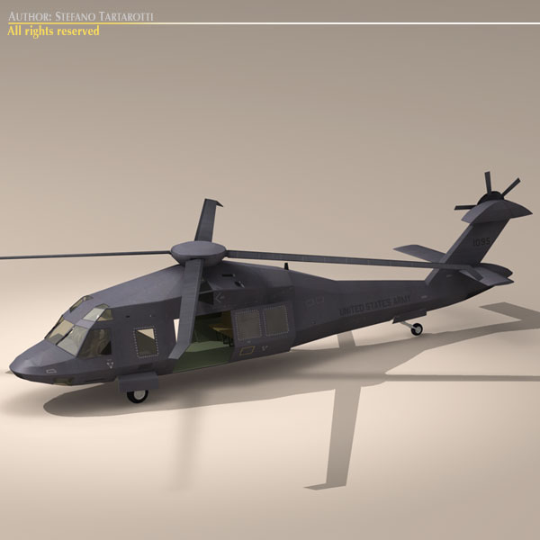 MH60 Stealth Blackhawk 3D model_9