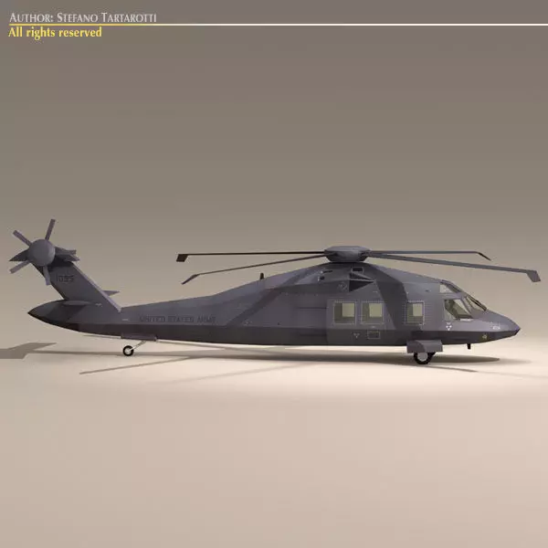 MH60 Stealth Blackhawk 3D model_0