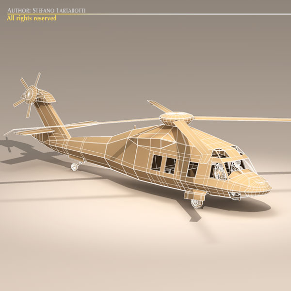 MH60 Stealth Blackhawk 3D model_6