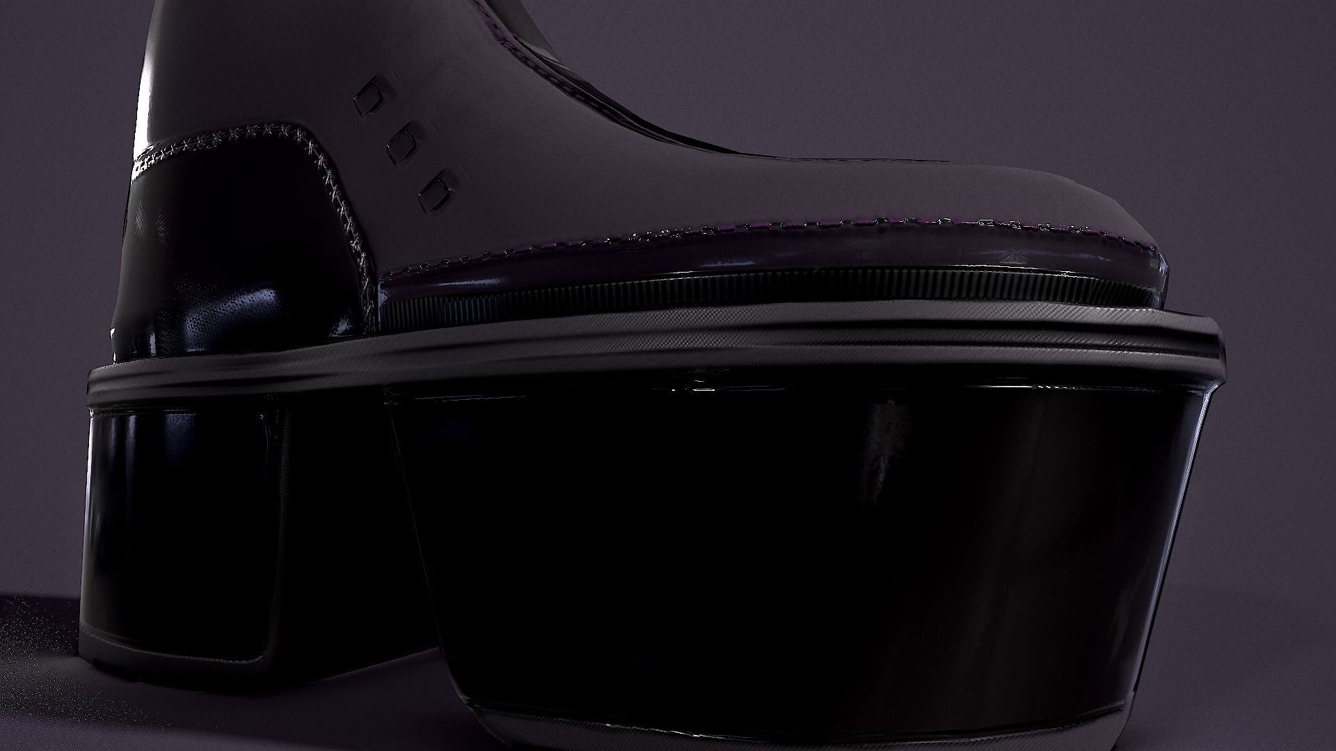 female boots Free low-poly 3D model_2