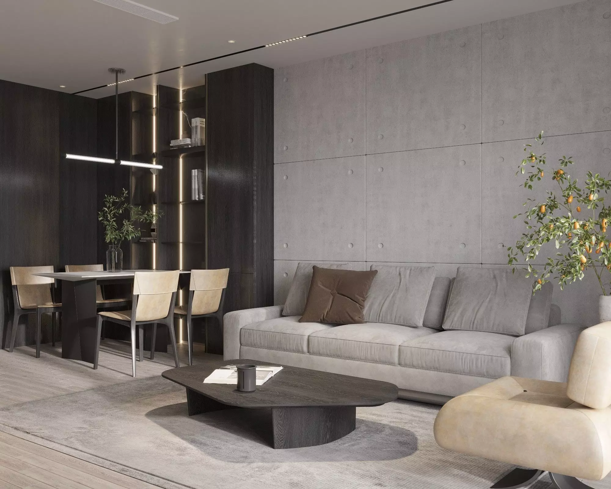 Interior 3D Model Living Room Design 3D model