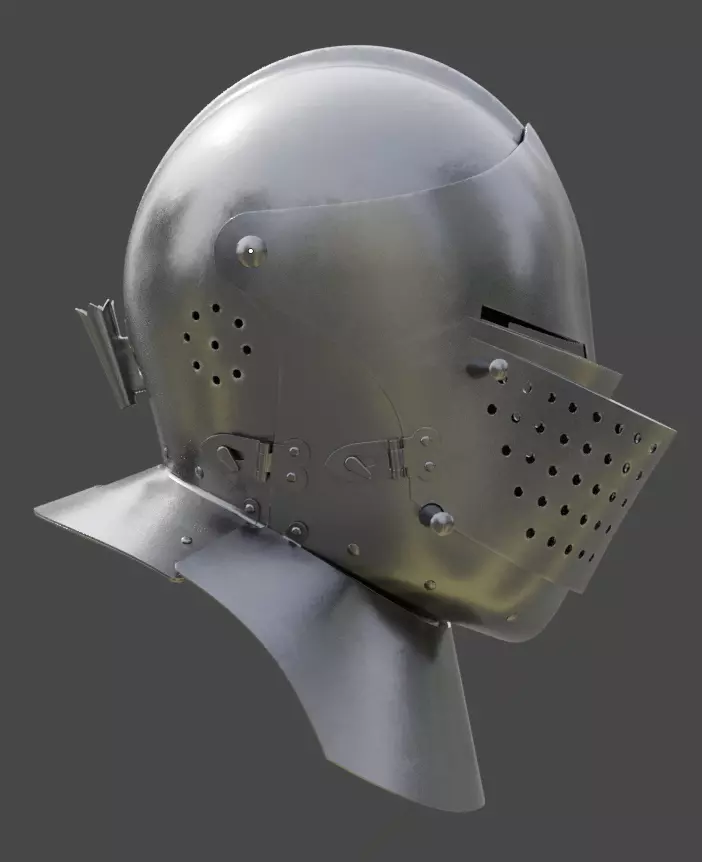 Armet Close Helmet 3D model_0