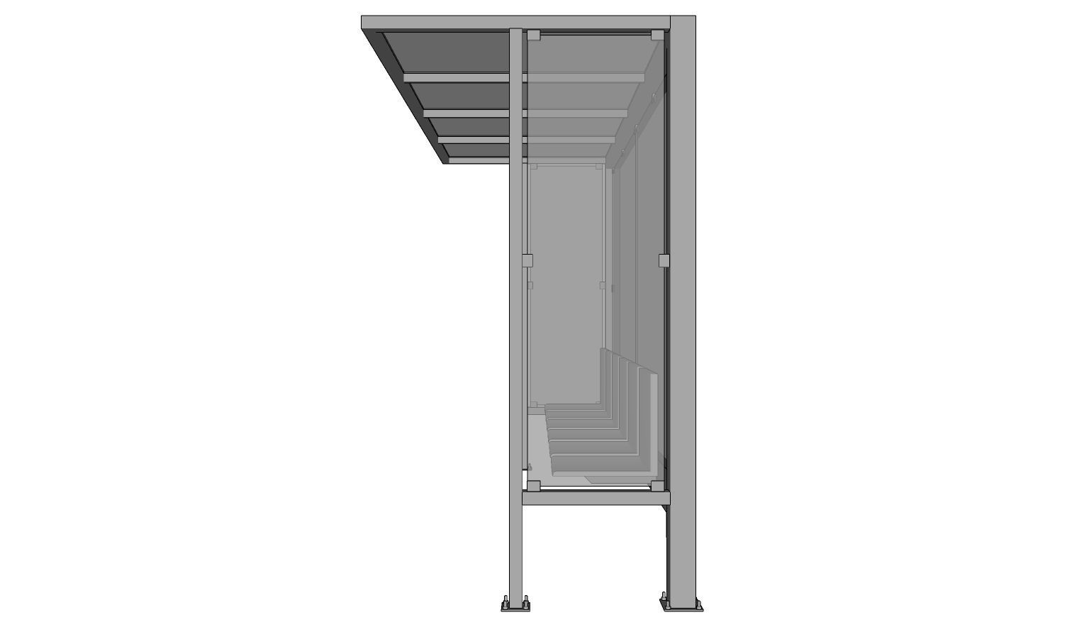 Bus Stop - Bus Station 01 3D model_4