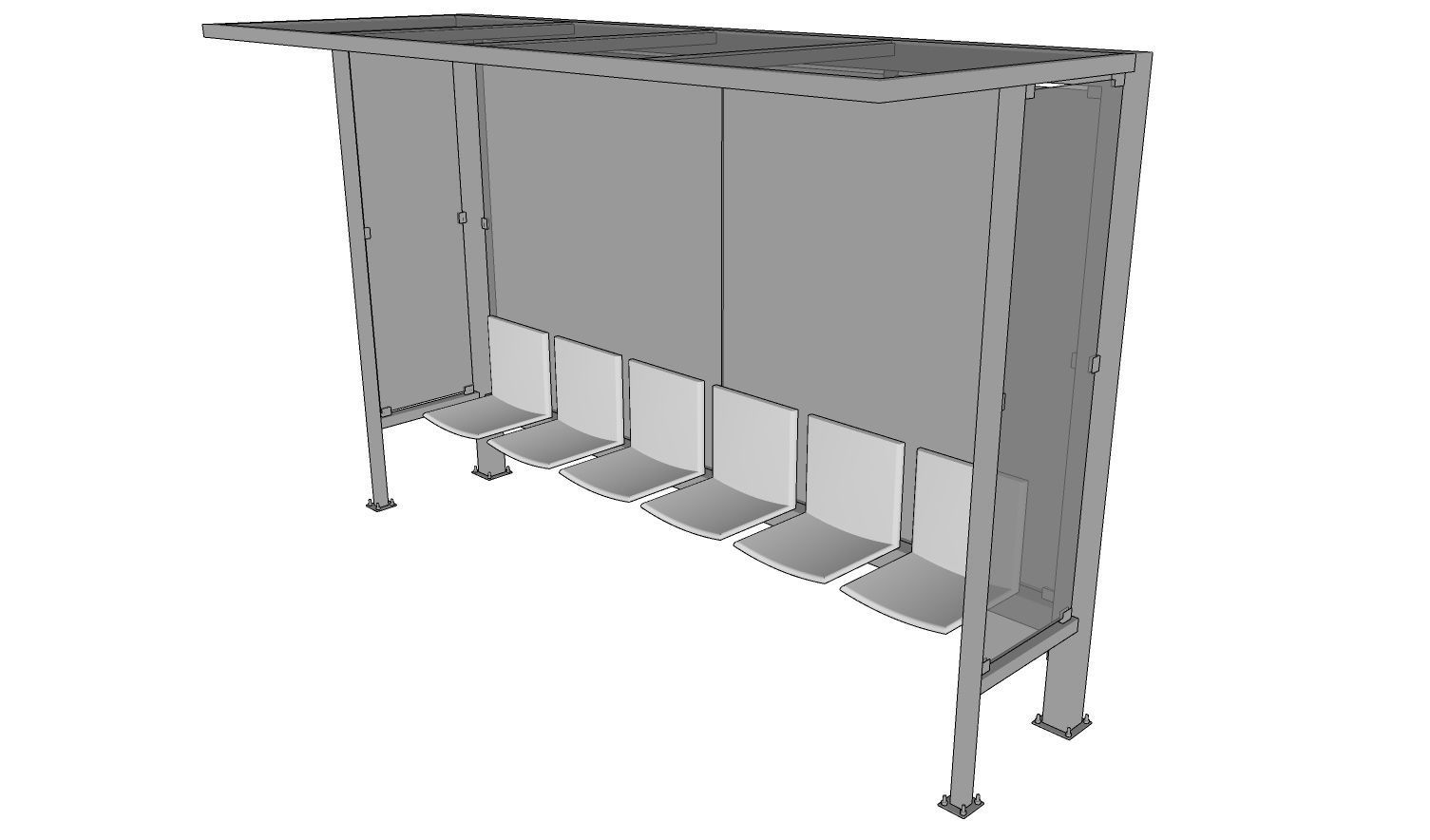 Bus Stop - Bus Station 01 3D model_3