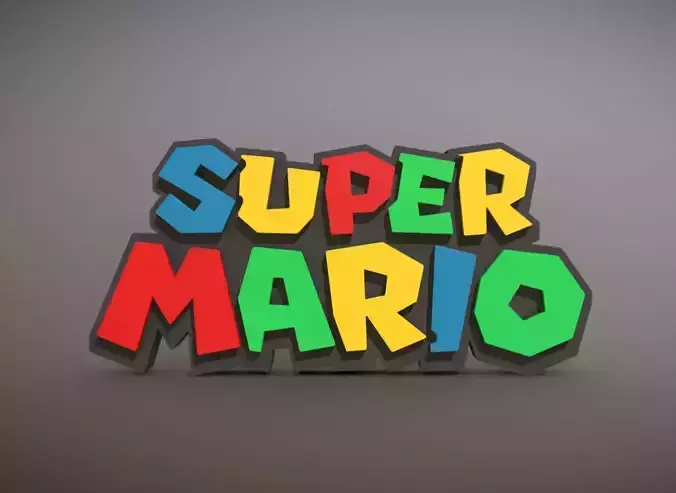 SUPER MARIO LOGO 3D print model