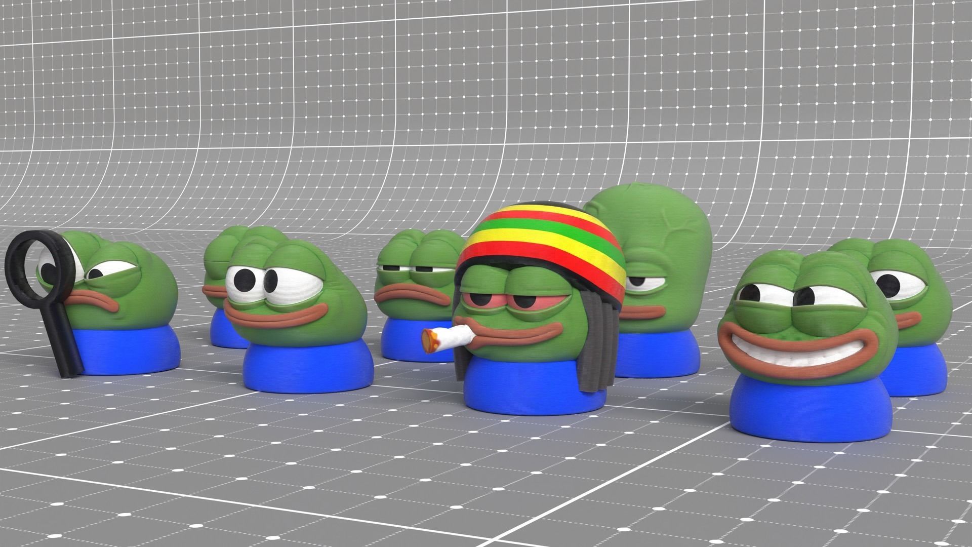 3D Printable Peepo Miniature - Stoned Model 3D print model_3