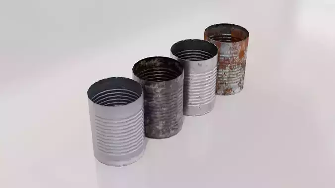 Tin can Low-poly 3D model