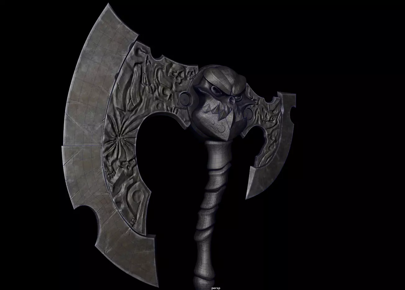 Axe weapon Free low-poly 3D model