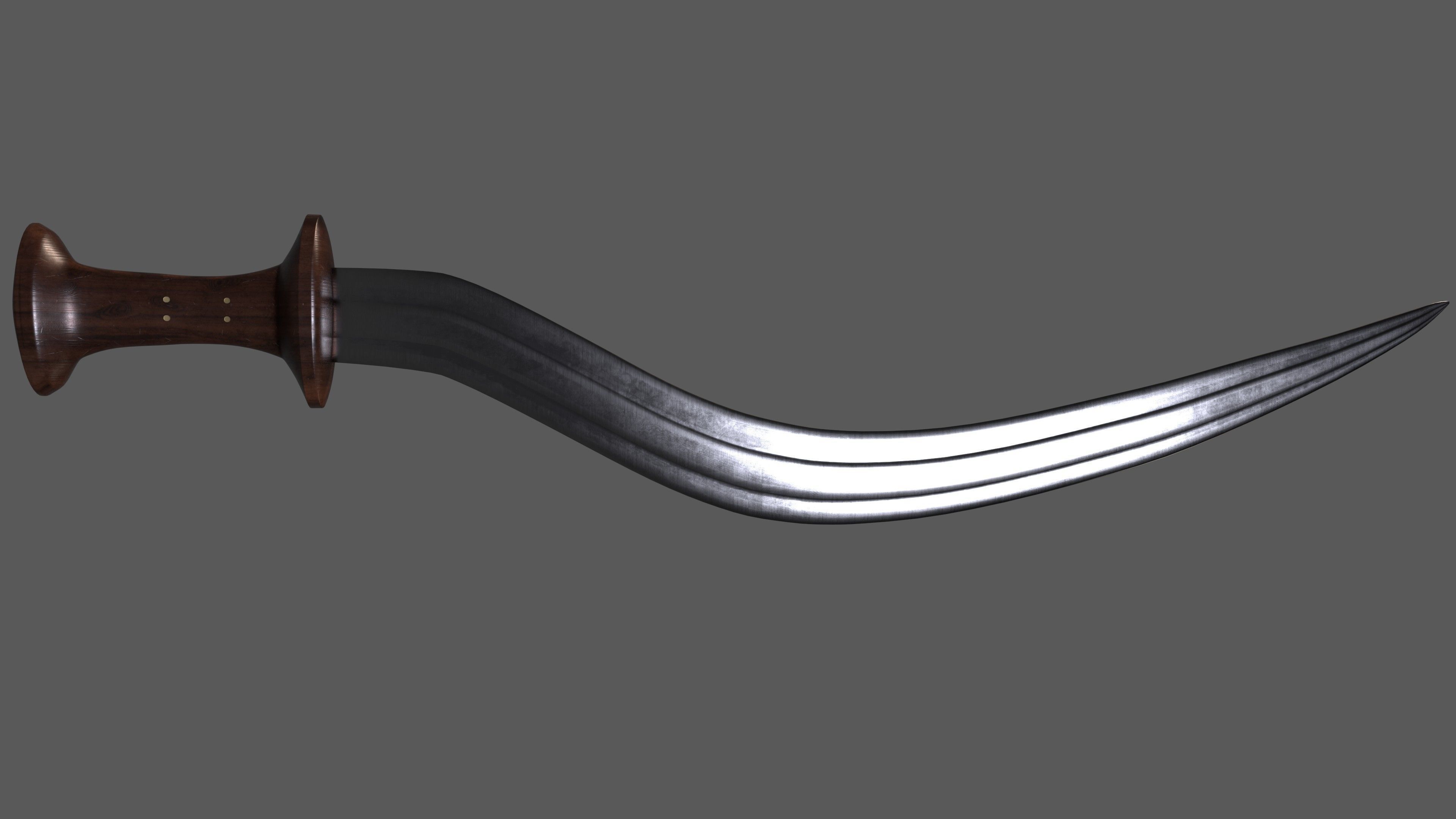 Shotel Sword 3D model_1