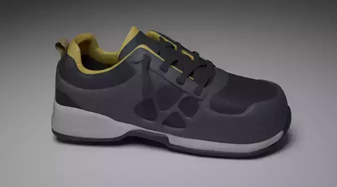 Low poly 3d model of mens Jogger Shoes