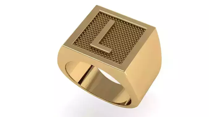 letter L ring