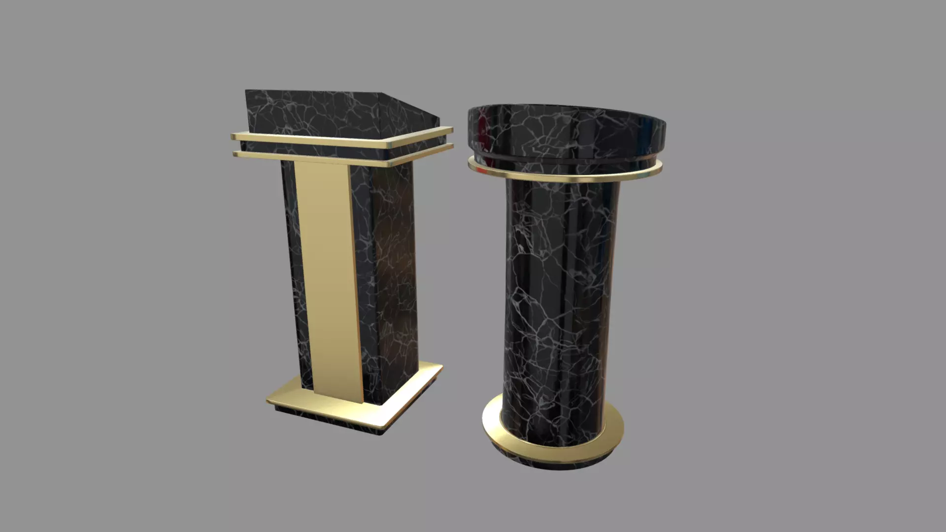 Modern Luxury Lectern Podium Low-poly 3D model