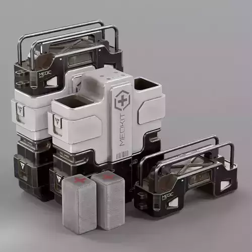 Sci-fi Advance MedKit PBR Low-poly 3D model
