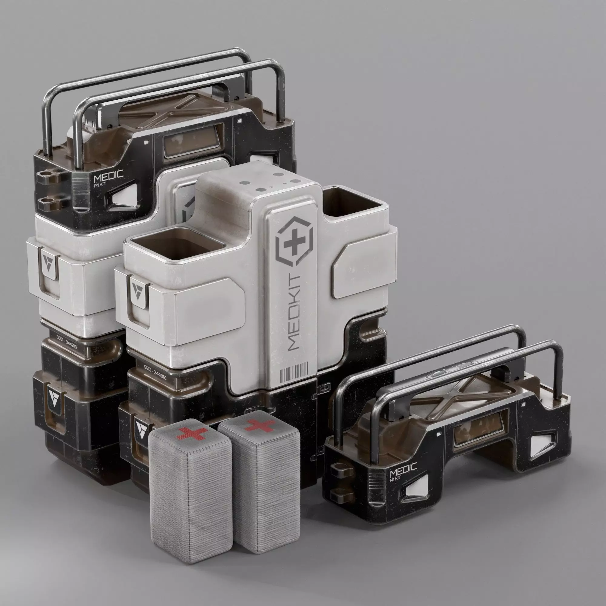 Sci-fi Advance MedKit PBR Low-poly 3D model_0