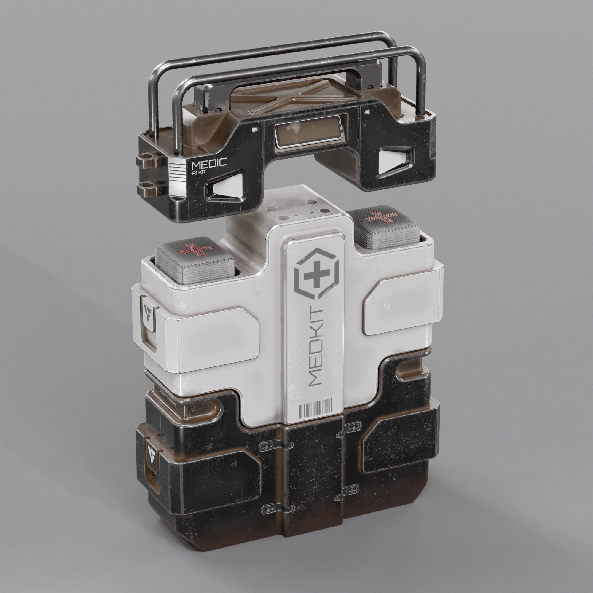 Sci-fi Advance MedKit PBR Low-poly 3D model_7
