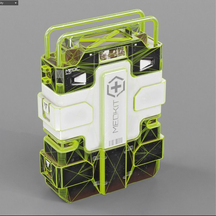Sci-fi Advance MedKit PBR Low-poly 3D model_13