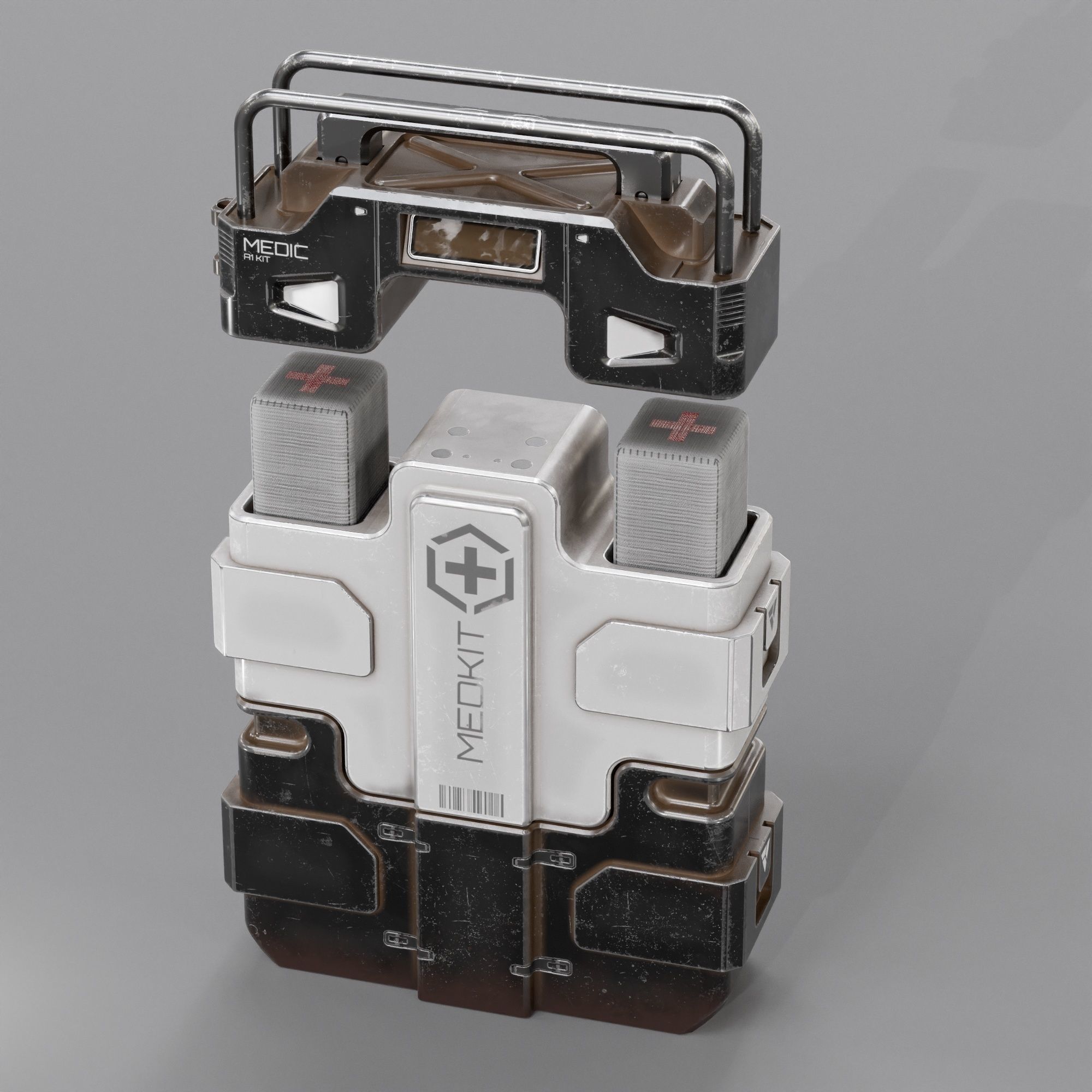 Sci-fi Advance MedKit PBR Low-poly 3D model_8
