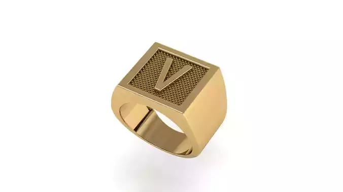 letter V ring
