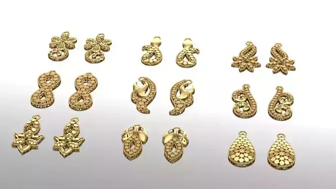 9 set of minimal earrings