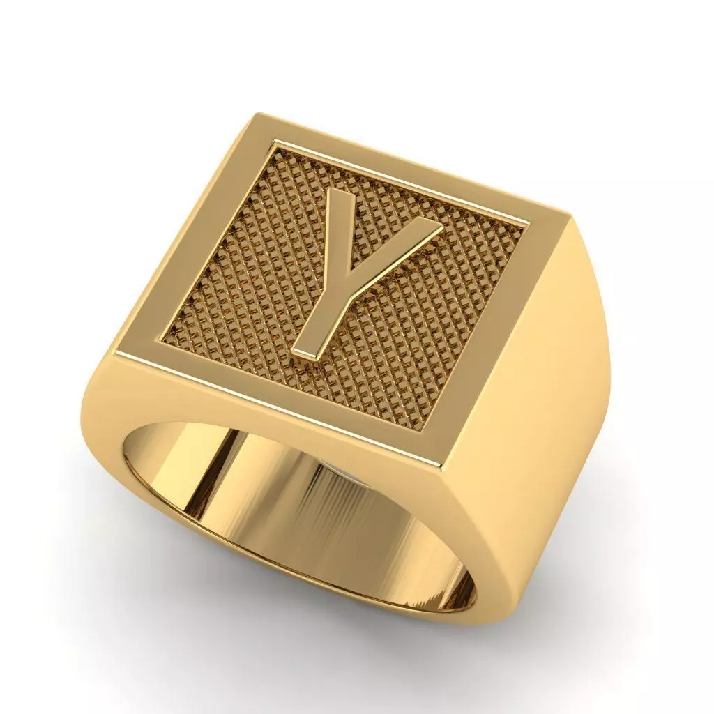 letter Y ring 3D print model_0
