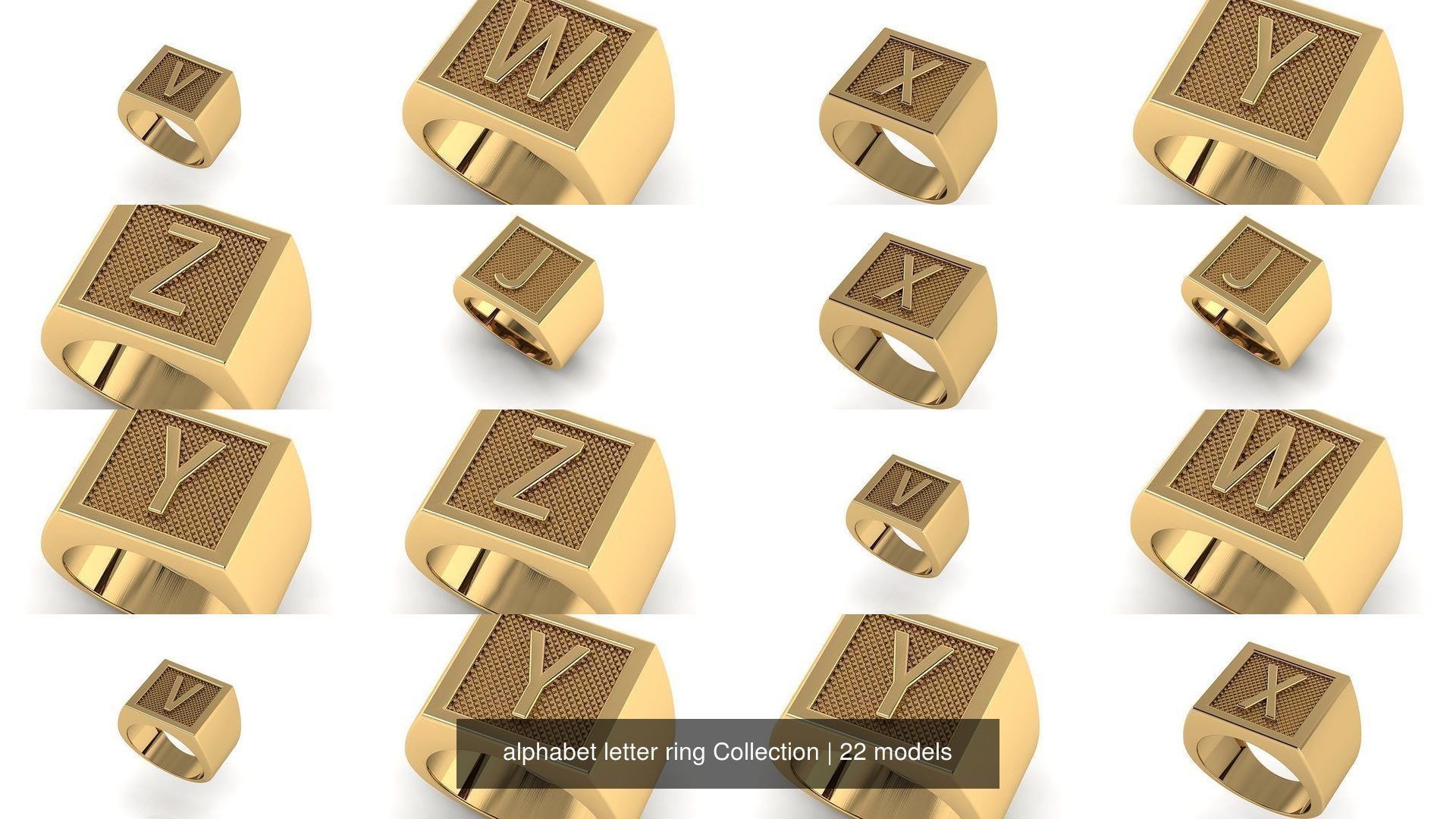 alphabet letter ring Collection _6
