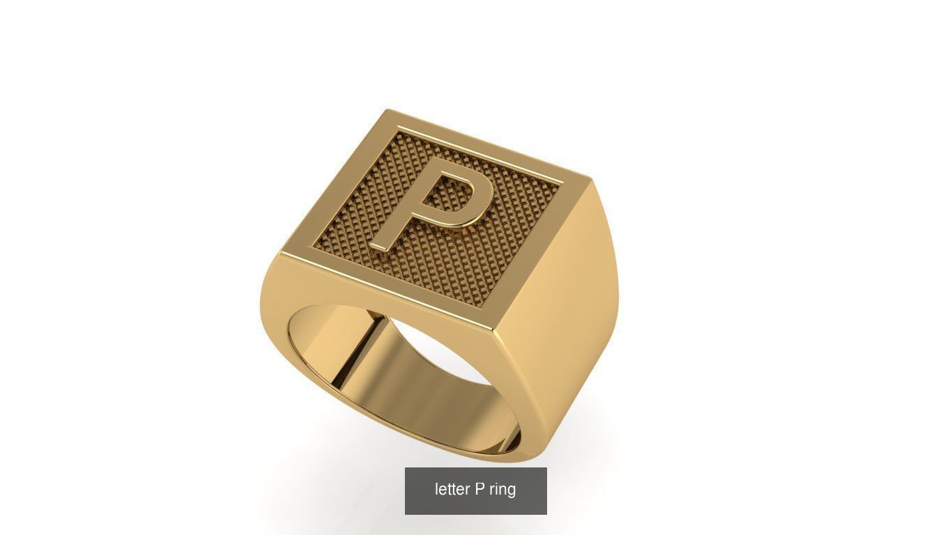 alphabet letter ring Collection _34