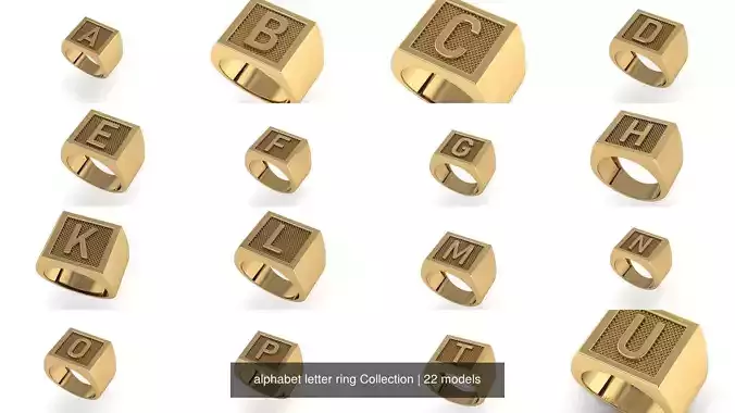 alphabet letter ring Collection