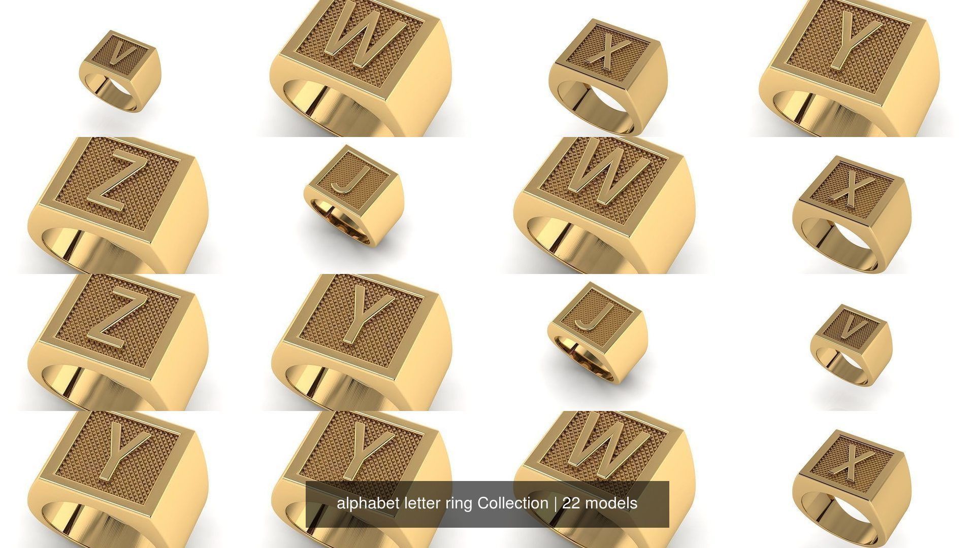alphabet letter ring Collection _4