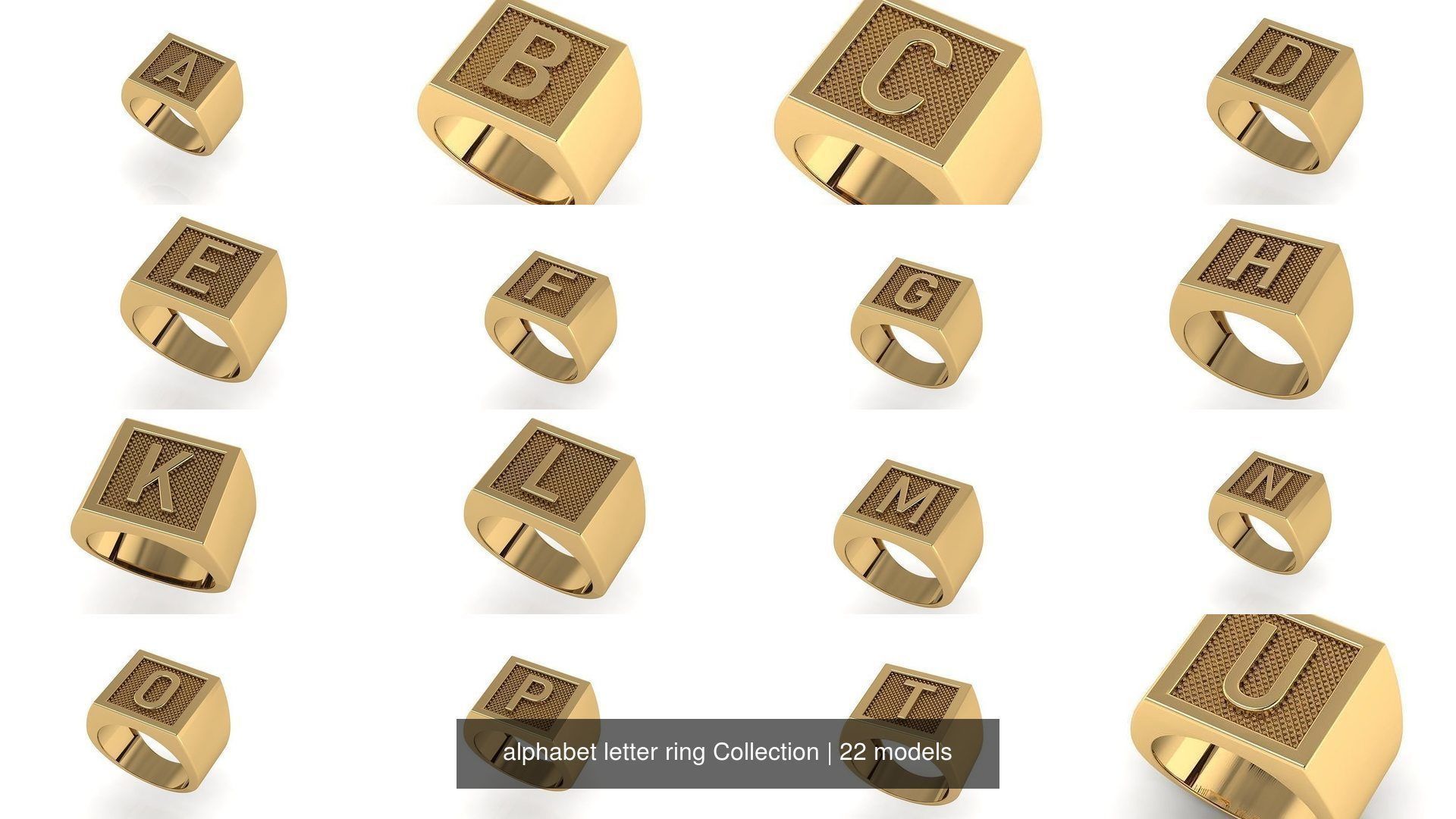 alphabet letter ring Collection _3