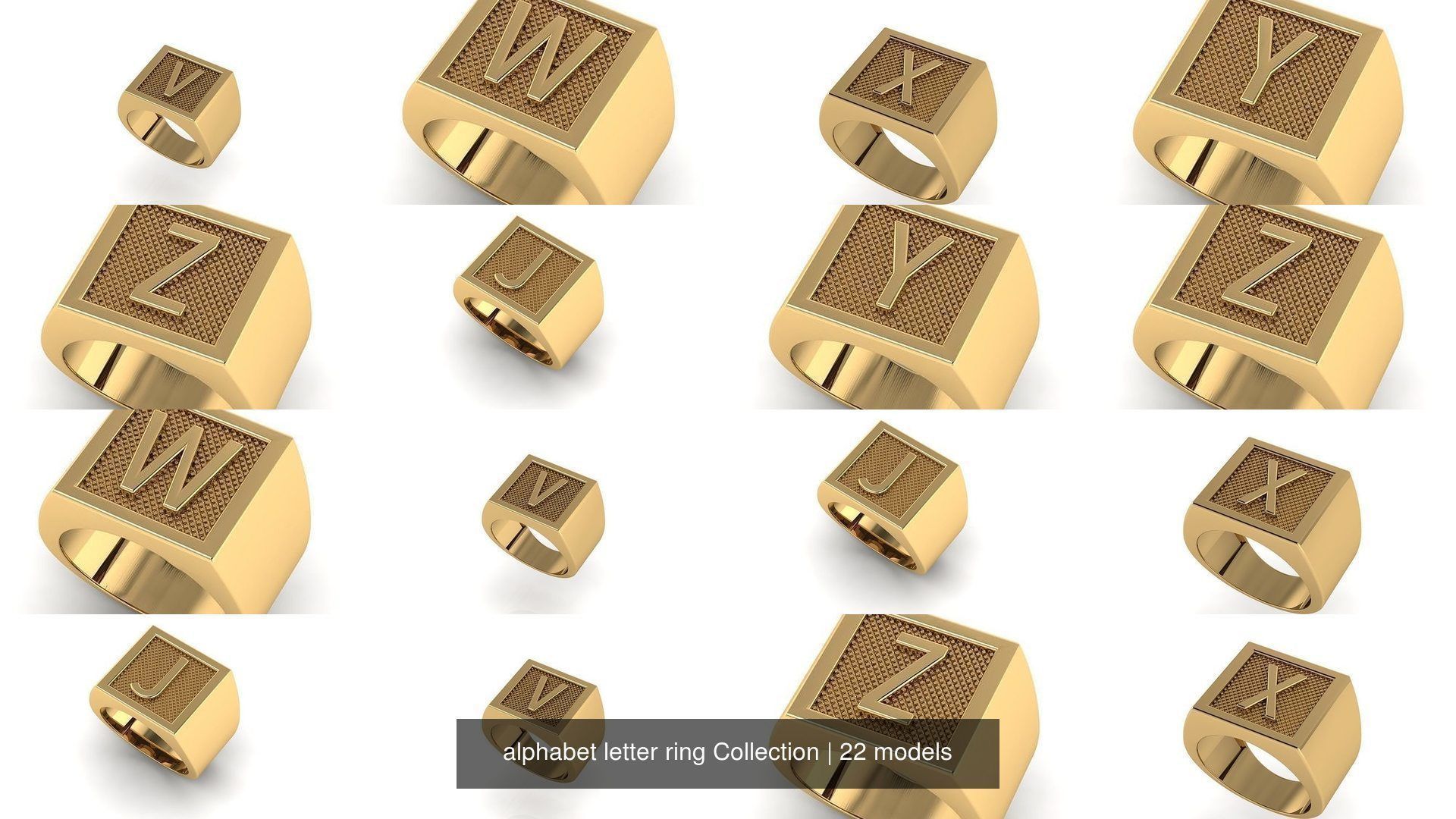 alphabet letter ring Collection _5