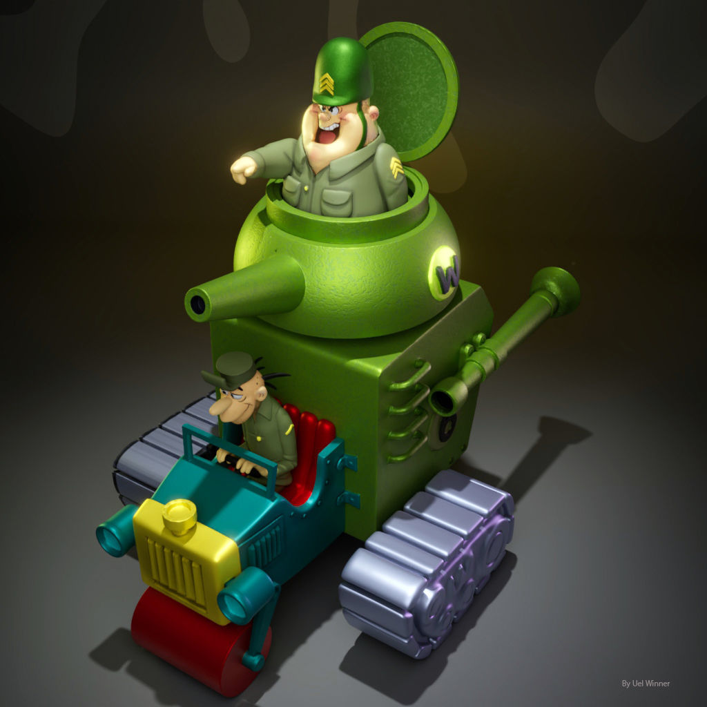 Sergeant Blast and The Private Meekly 3D print model_5