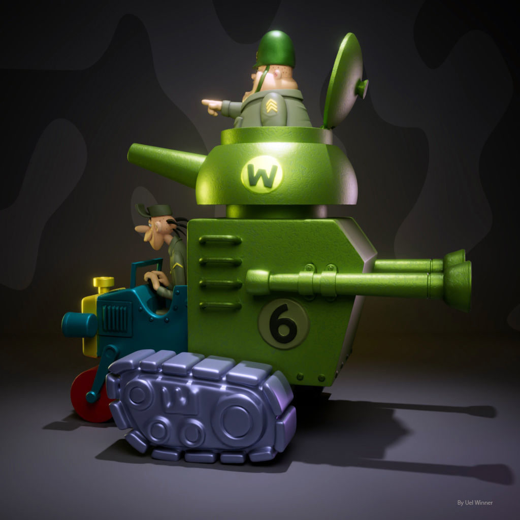 Sergeant Blast and The Private Meekly 3D print model_2