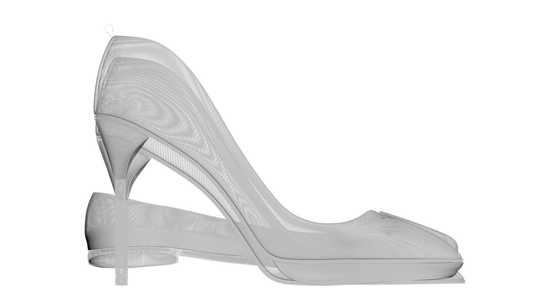 Transparent Woman Shoes Set 3D model_18