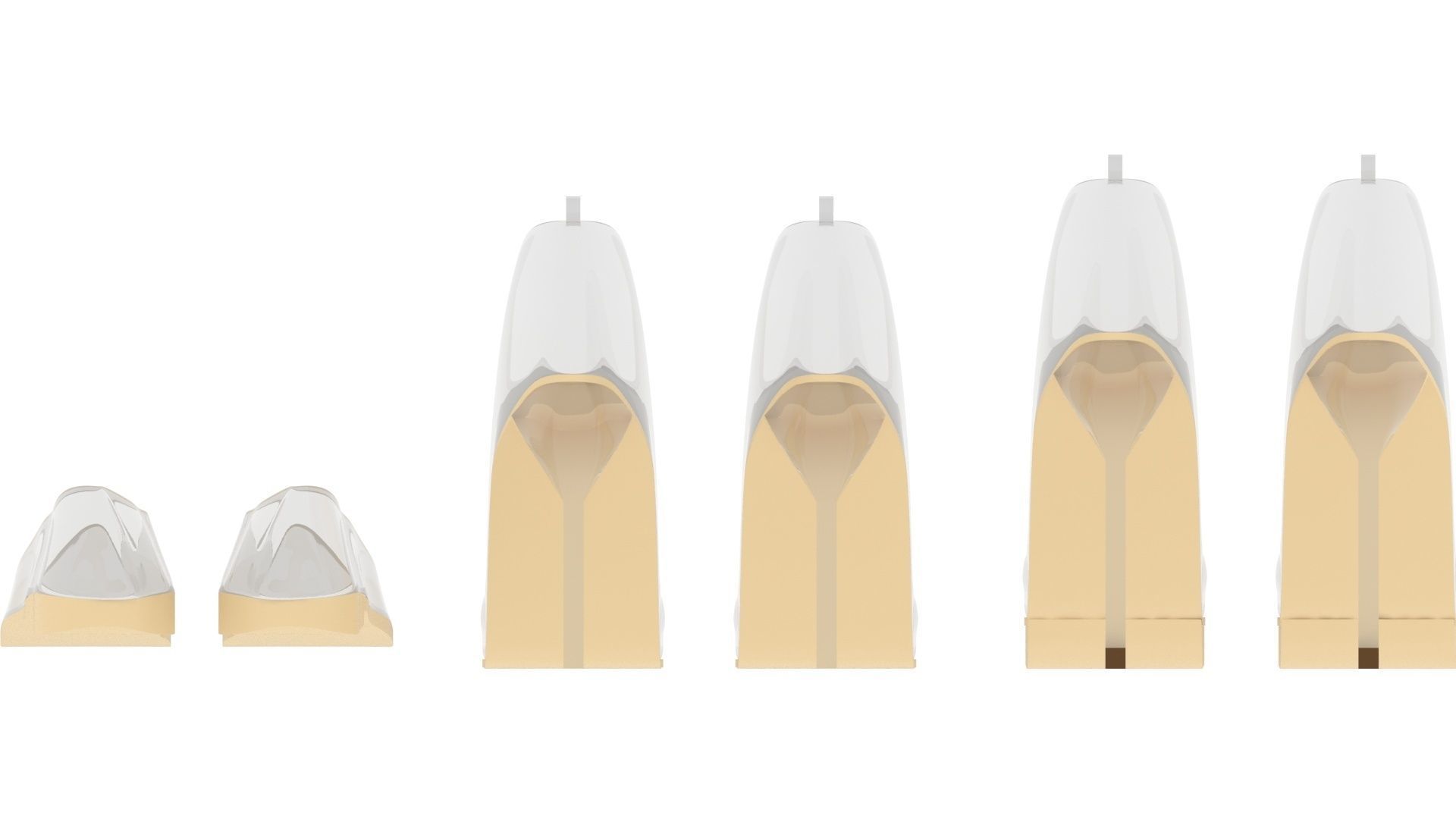 Transparent Woman Shoes Set 3D model_9