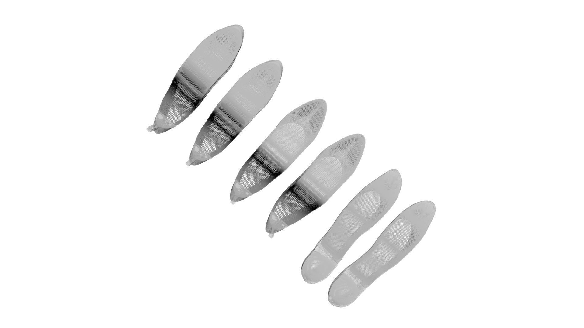 Transparent Woman Shoes Set 3D model_15