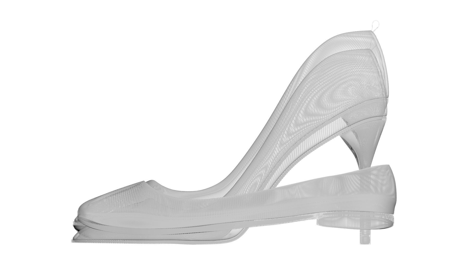 Transparent Woman Shoes Set 3D model_21