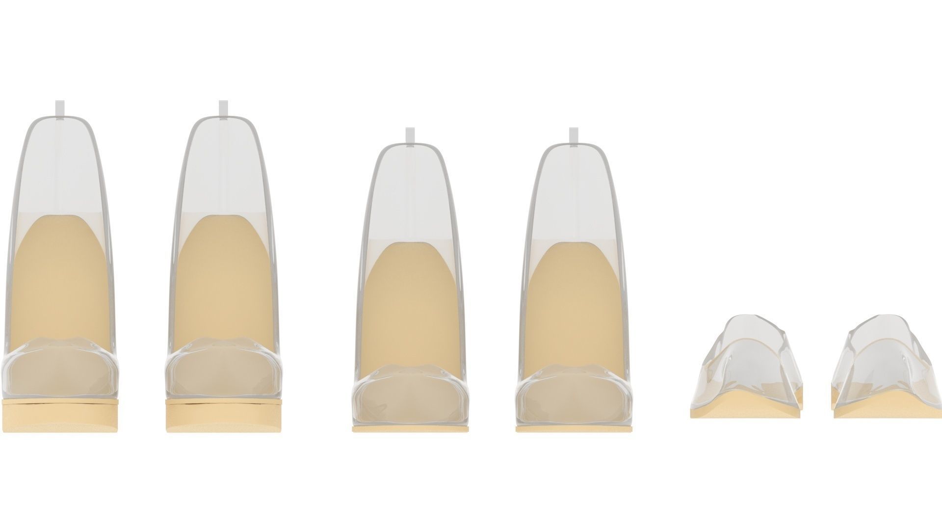 Transparent Woman Shoes Set 3D model_6