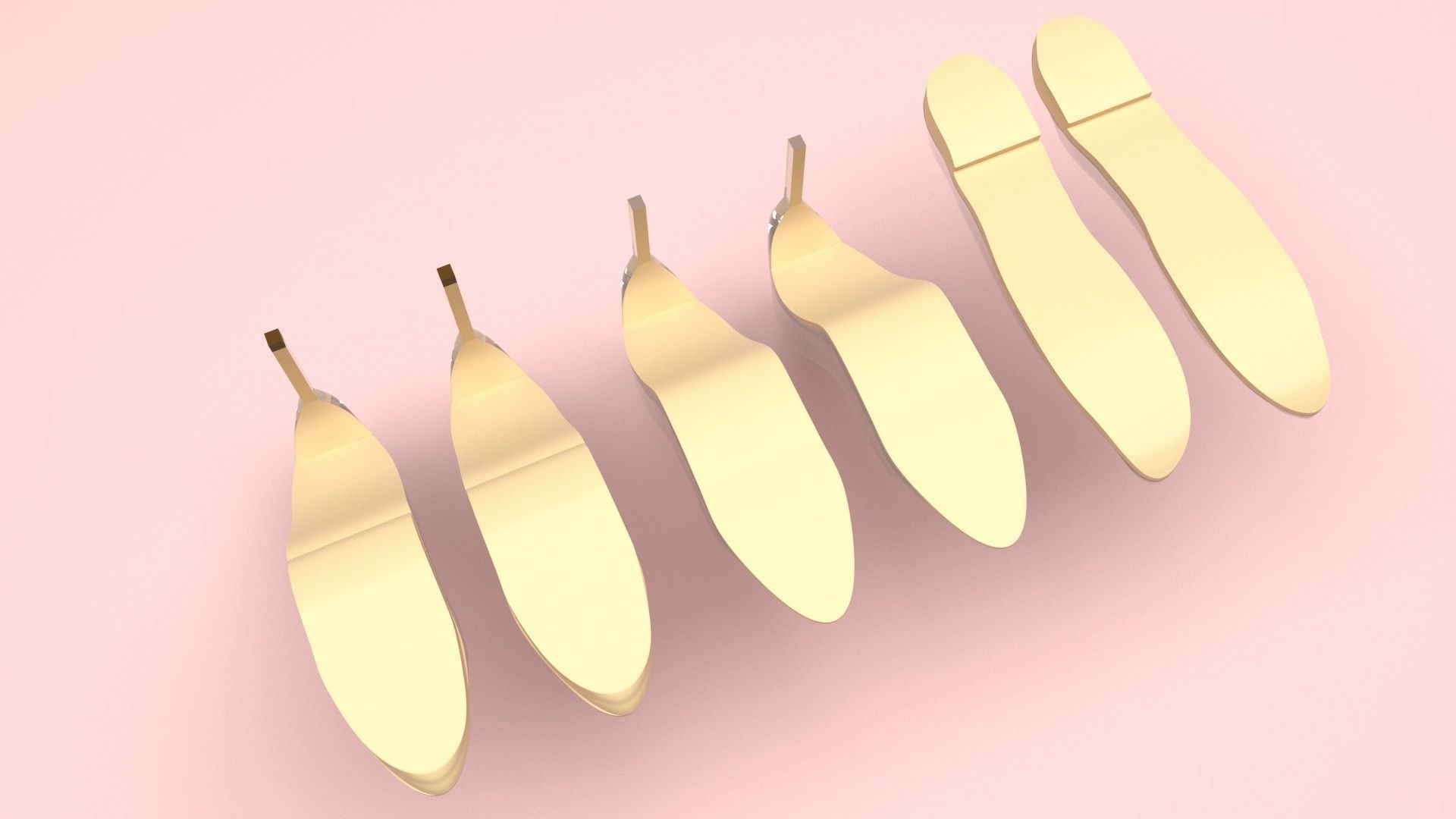 Transparent Woman Shoes Set 3D model_29