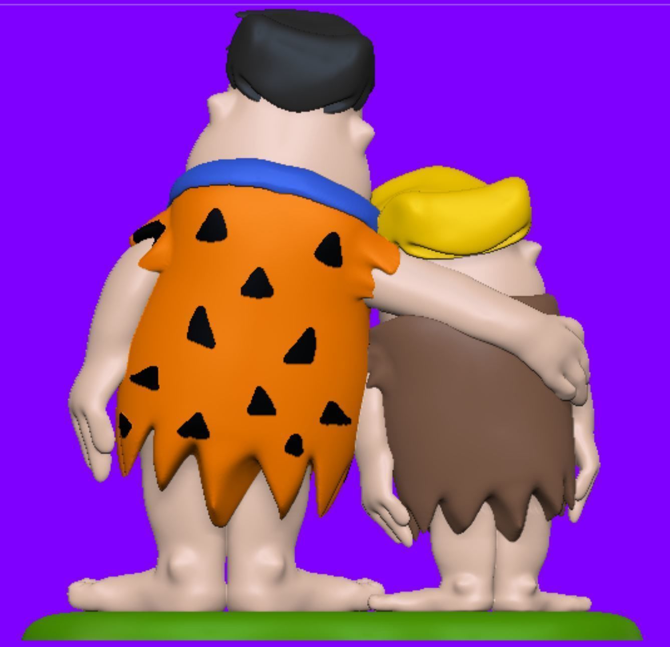 Fred and Barney The Flintstones 3D print model_1