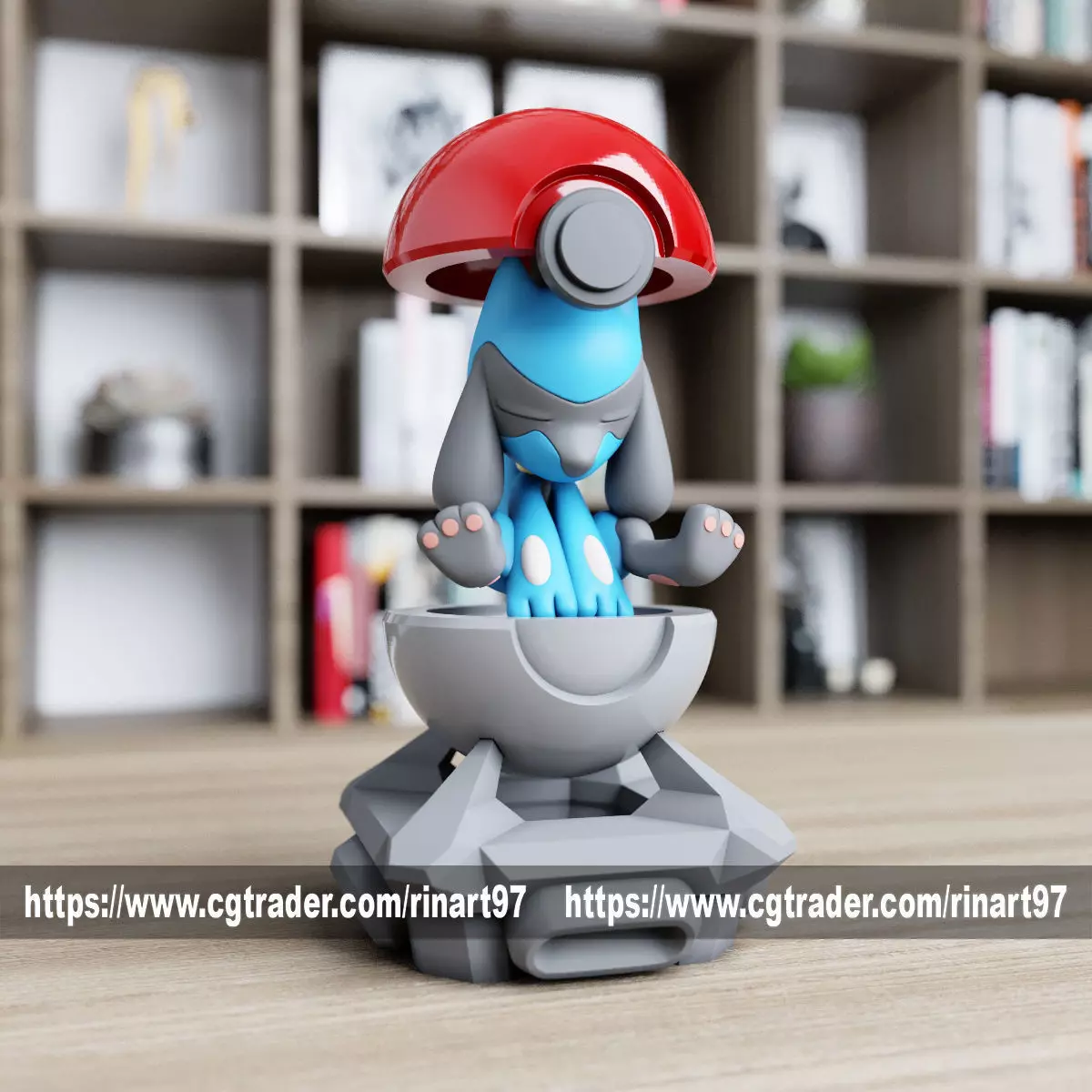 riolu in the pokeball from Pokemon 3D print model_0