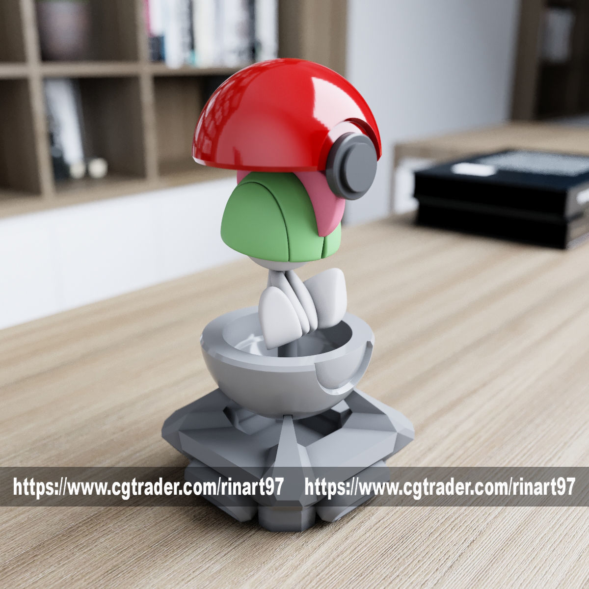 Ralts in the Pokeball from pokemon 3D print model_8