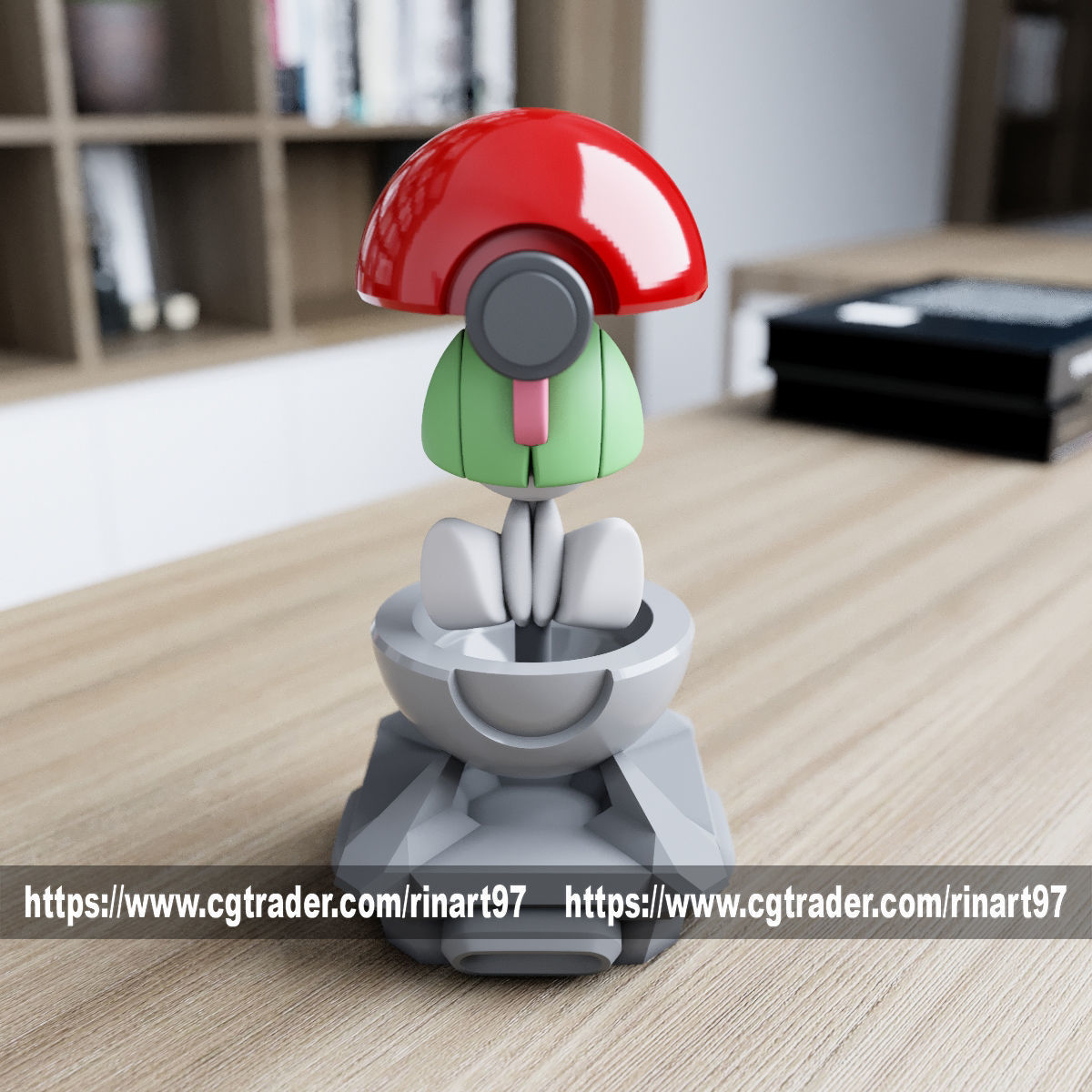 Ralts in the Pokeball from pokemon 3D print model_9