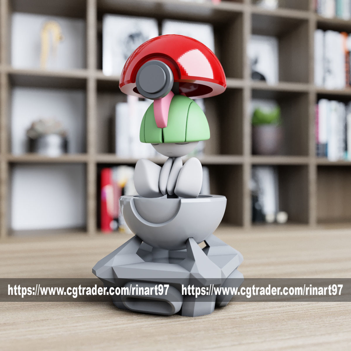 Ralts in the Pokeball from pokemon 3D print model_5