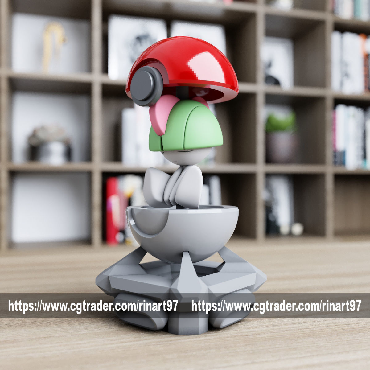 Ralts in the Pokeball from pokemon 3D print model_6