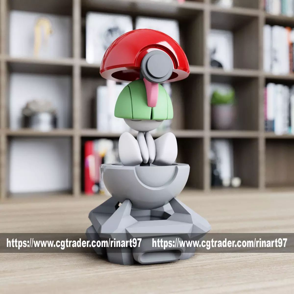 Ralts in the Pokeball from pokemon 3D print model_0