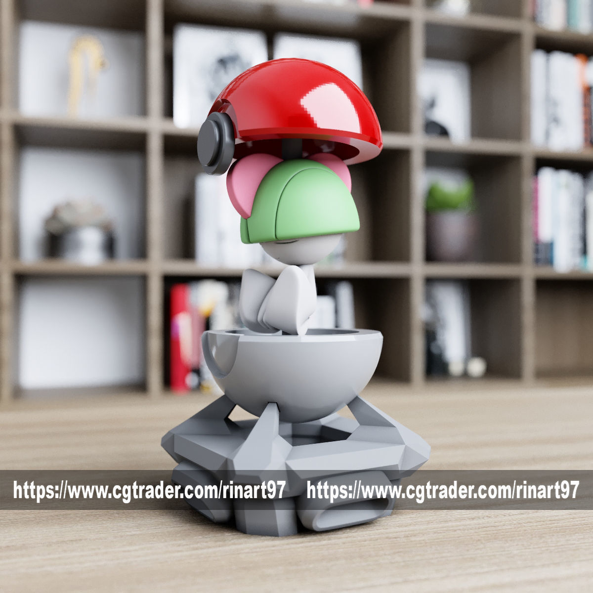 Ralts in the Pokeball from pokemon 3D print model_7